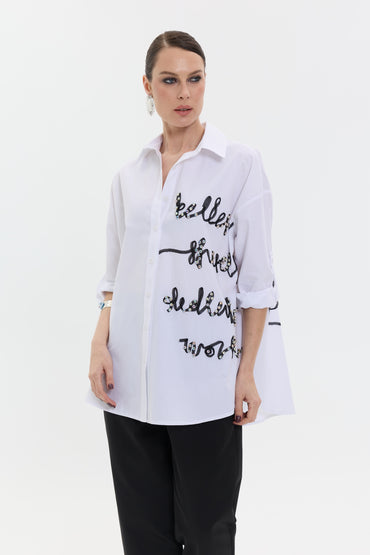 Ivory Script Gömlek