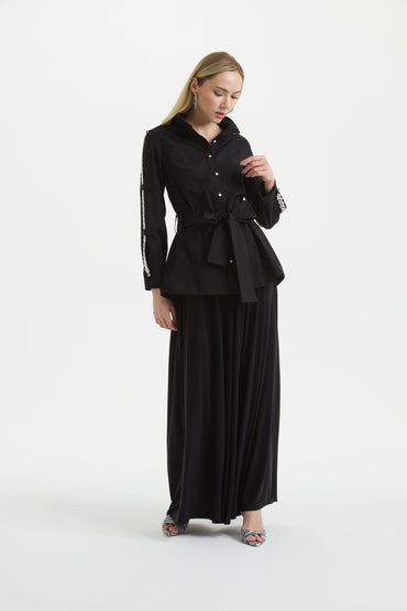 Noir Embellish Gömlek