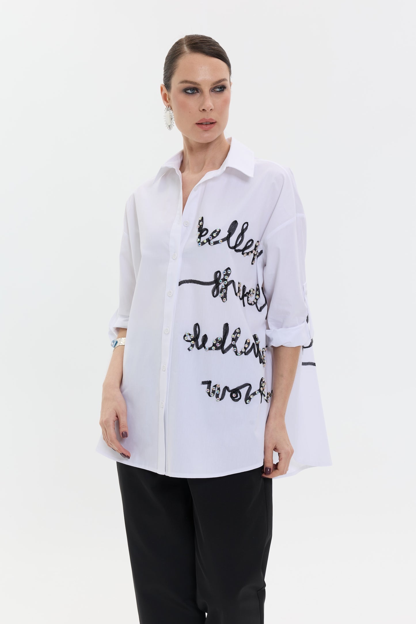 Ivory Script Gömlek