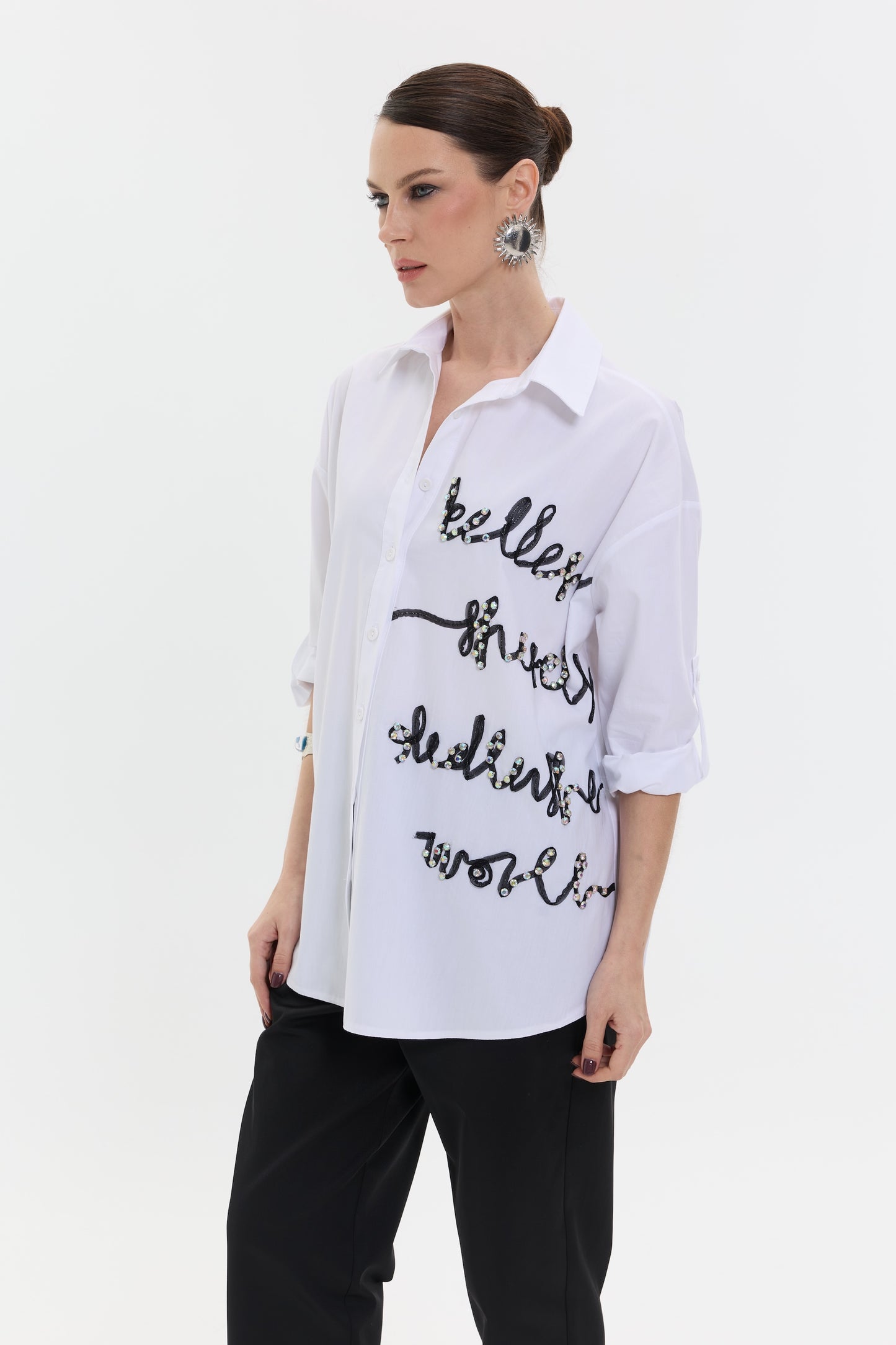 Ivory Script Gömlek