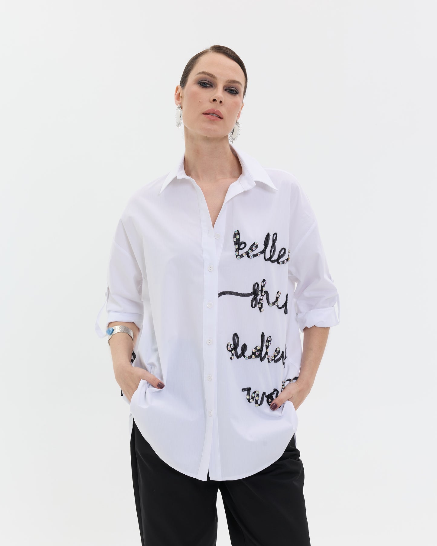 Ivory Script Gömlek