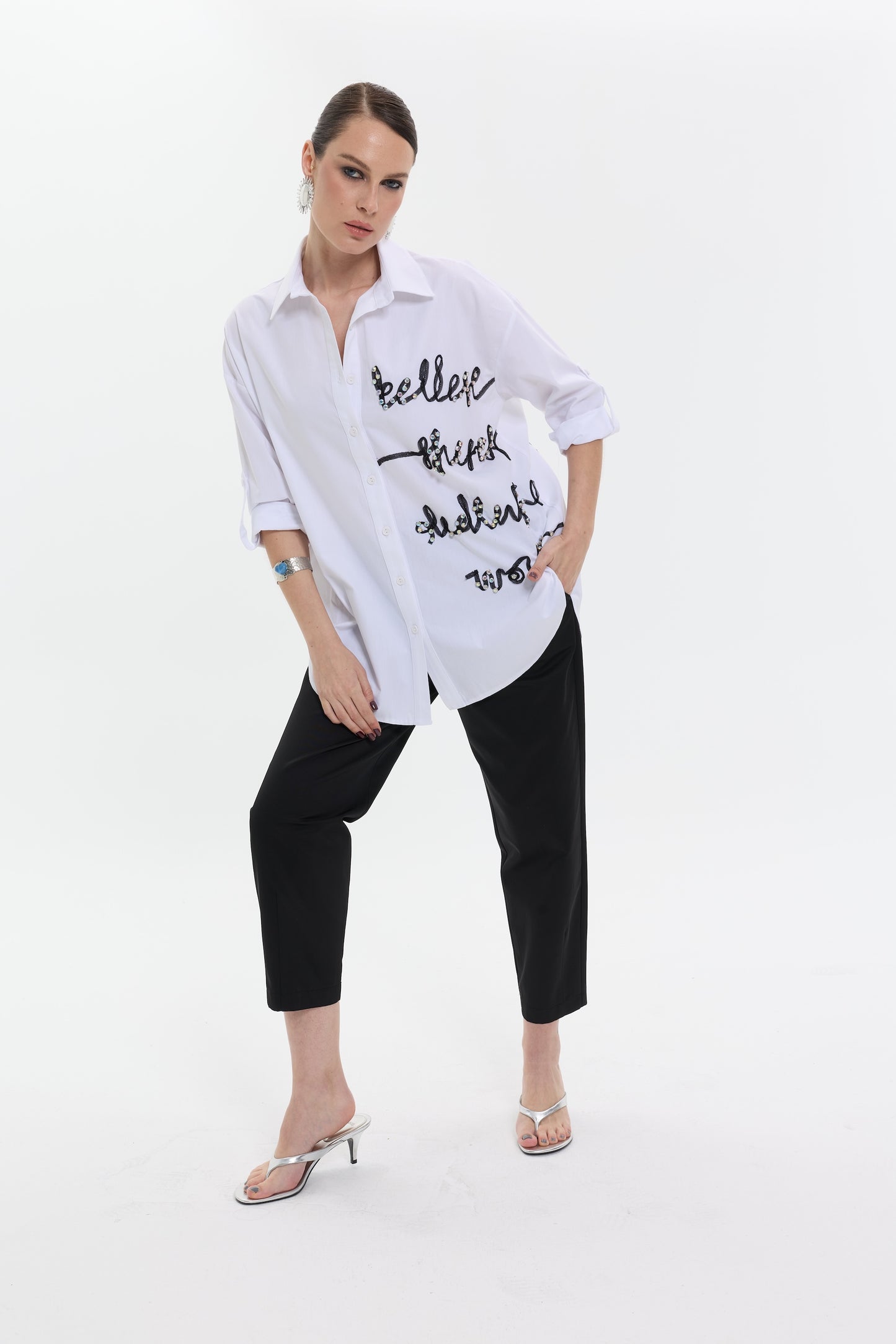 Ivory Script Gömlek