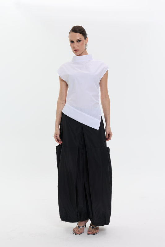 Ivory Angle Blouse | Asimetrik Kesim Kadın Bluz