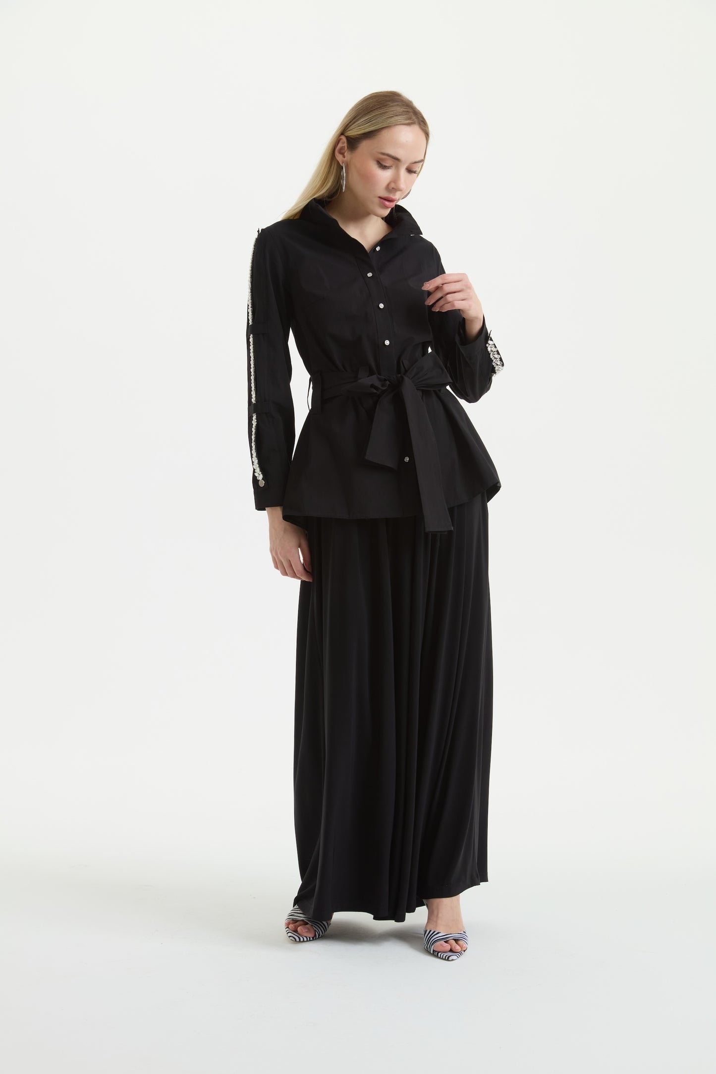 Noir Embellish Gömlek